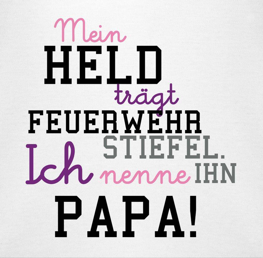 Shirtracer Mein Held Papa Feuerwehrmann Shirts & Mehr Shirtracer