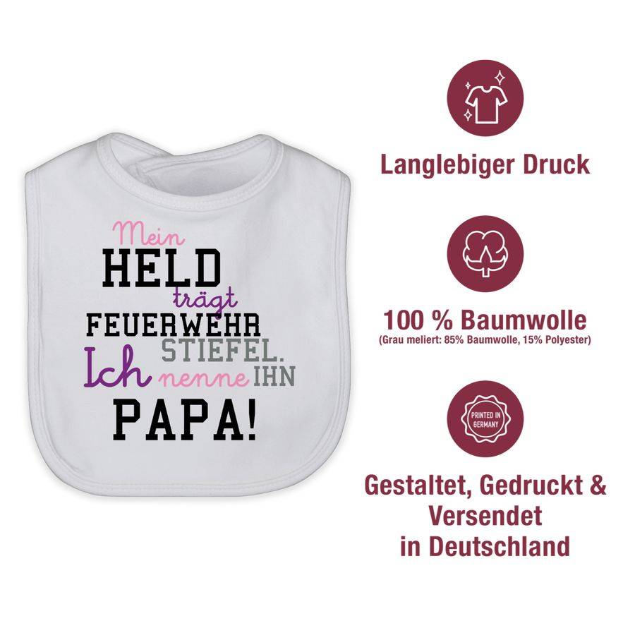 Shirtracer Mein Held Papa Feuerwehrmann Shirts & Mehr Shirtracer