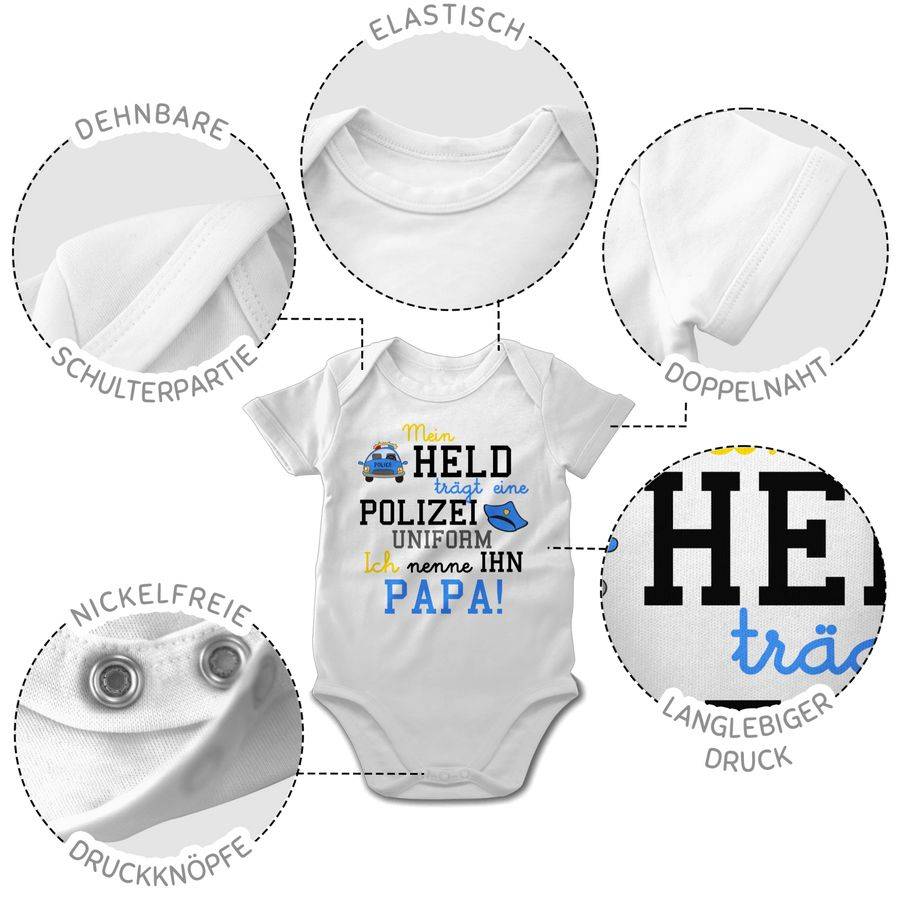 Shirtracer Mein Held Trägt Eine Polizeiuniform: Tshirt Gym Bag Shirtracer