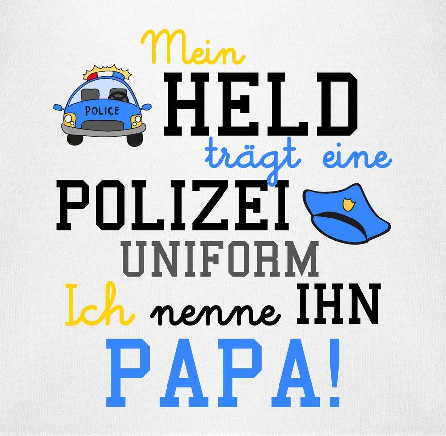 Shirtracer Mein Held Trägt Eine Polizeiuniform: Tshirt Gym Bag Shirtracer