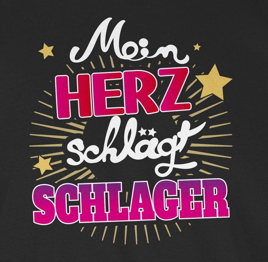 Shirtracer Mein Herz Schlager - Weiß Shirts & Mehr Shirtracer