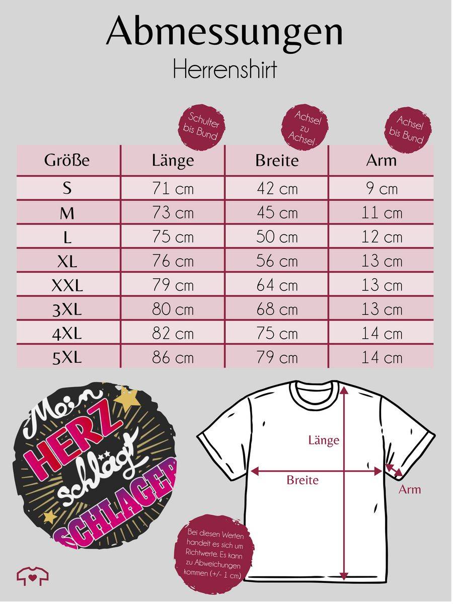 Shirtracer Mein Herz Schlager - Weiß Shirts & Mehr Shirtracer