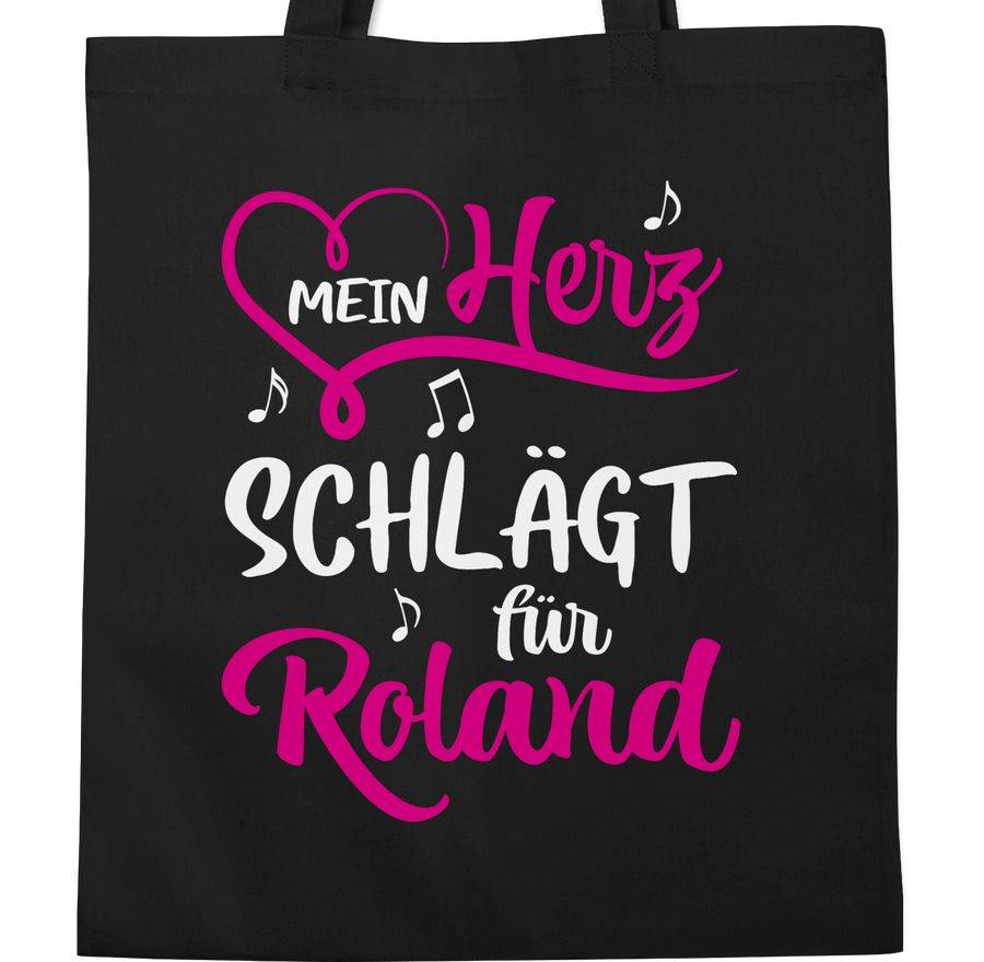 Shirtracer Mein Herz Schlägt Für Roland: T-Shirt Turnbeutel Shirtracer