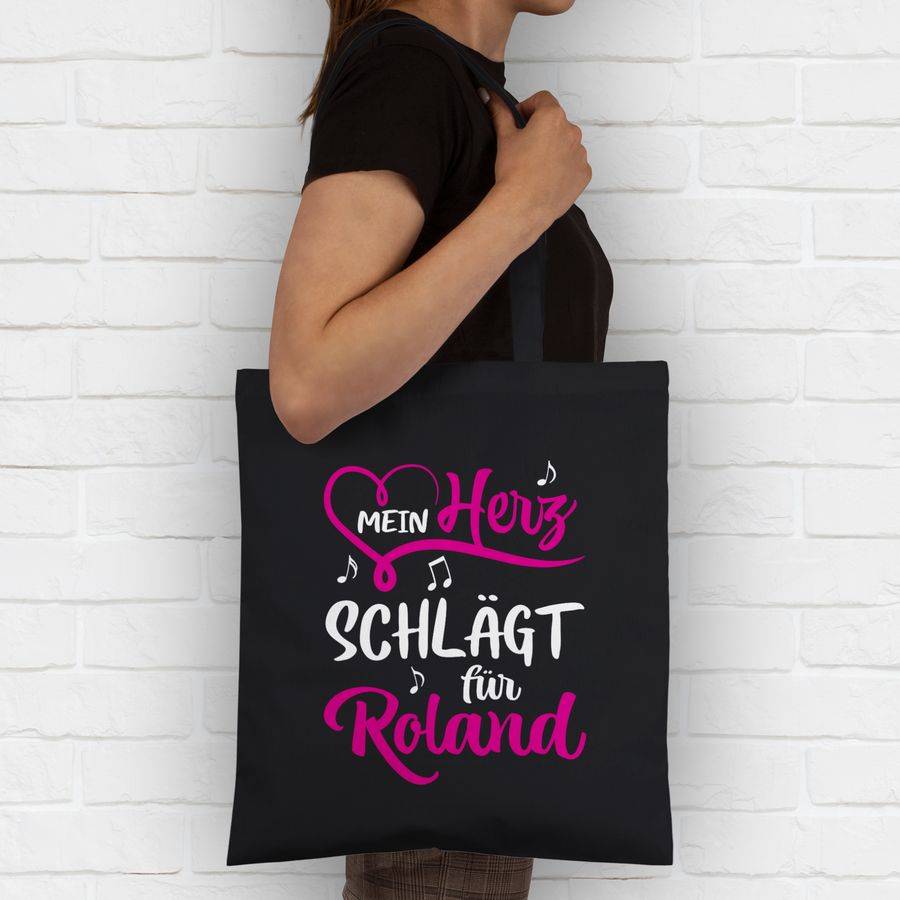 Shirtracer Mein Herz Schlägt Für Roland: T-Shirt Turnbeutel Shirtracer