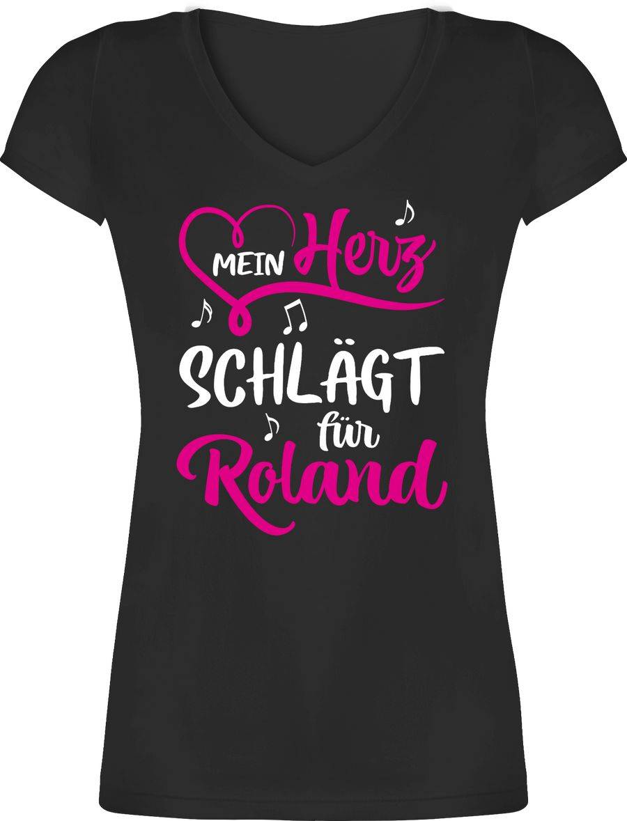 Shirtracer Mein Herz schlägt für Roland: T-Shirt Turnbeutel Shirtracer