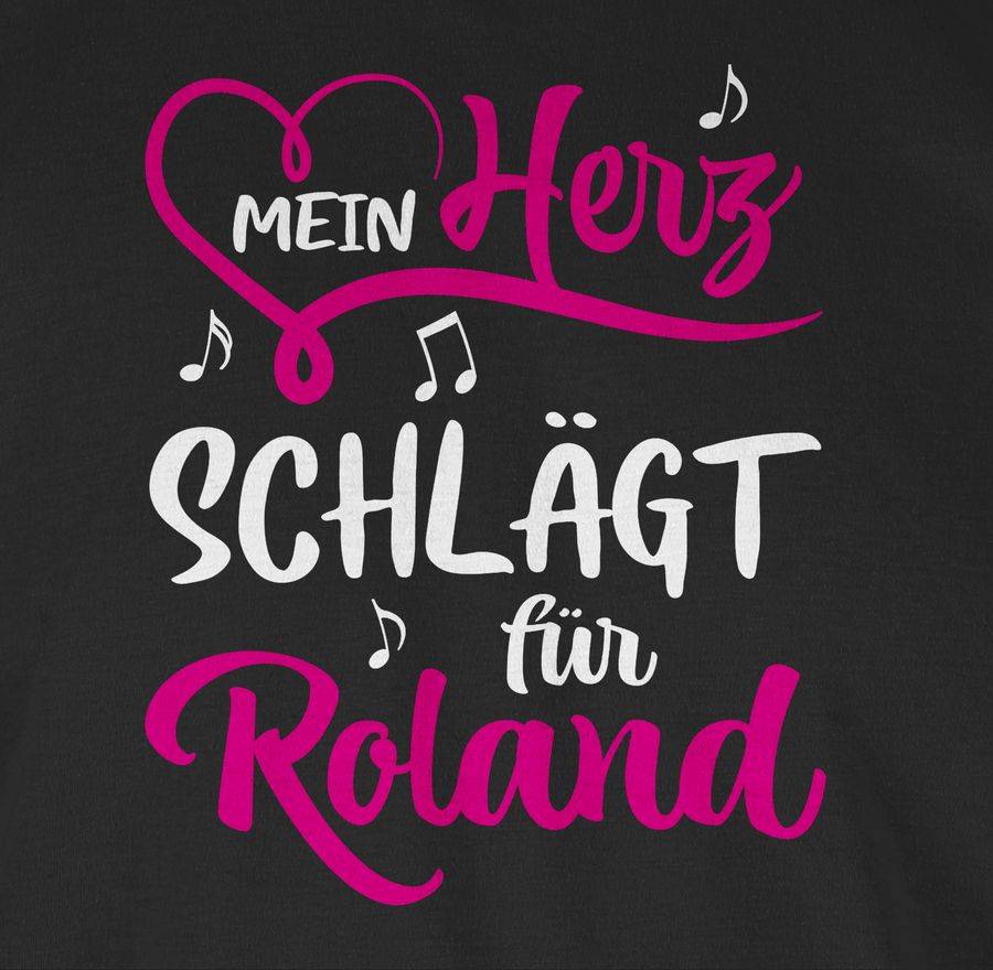 Shirtracer Mein Herz Schlägt Für Roland: T-Shirt Turnbeutel Shirtracer