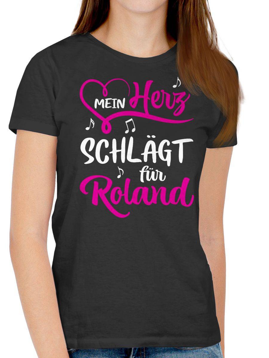 Shirtracer Mein Herz Schlägt Für Roland: T-Shirt Turnbeutel Shirtracer