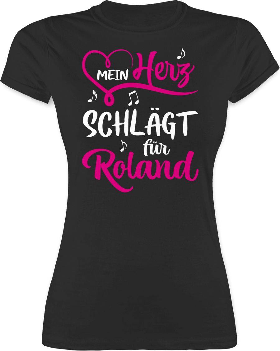 Shirtracer Mein Herz schlägt für Roland: T-Shirt Turnbeutel Shirtracer