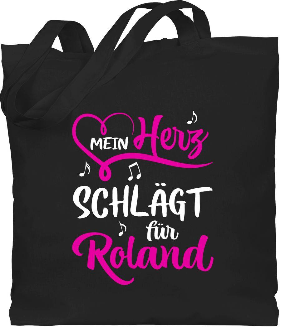 Shirtracer Mein Herz schlägt für Roland: T-Shirt Turnbeutel Shirtracer
