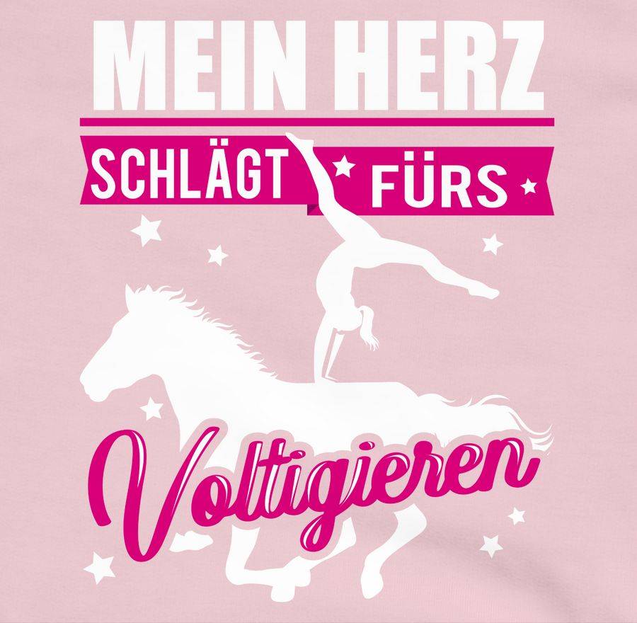 Shirtracer Mein Herz Schlägt Fürs Voltigieren - Weiß/fuchsia: Tshirt Gym Bag Shirtracer