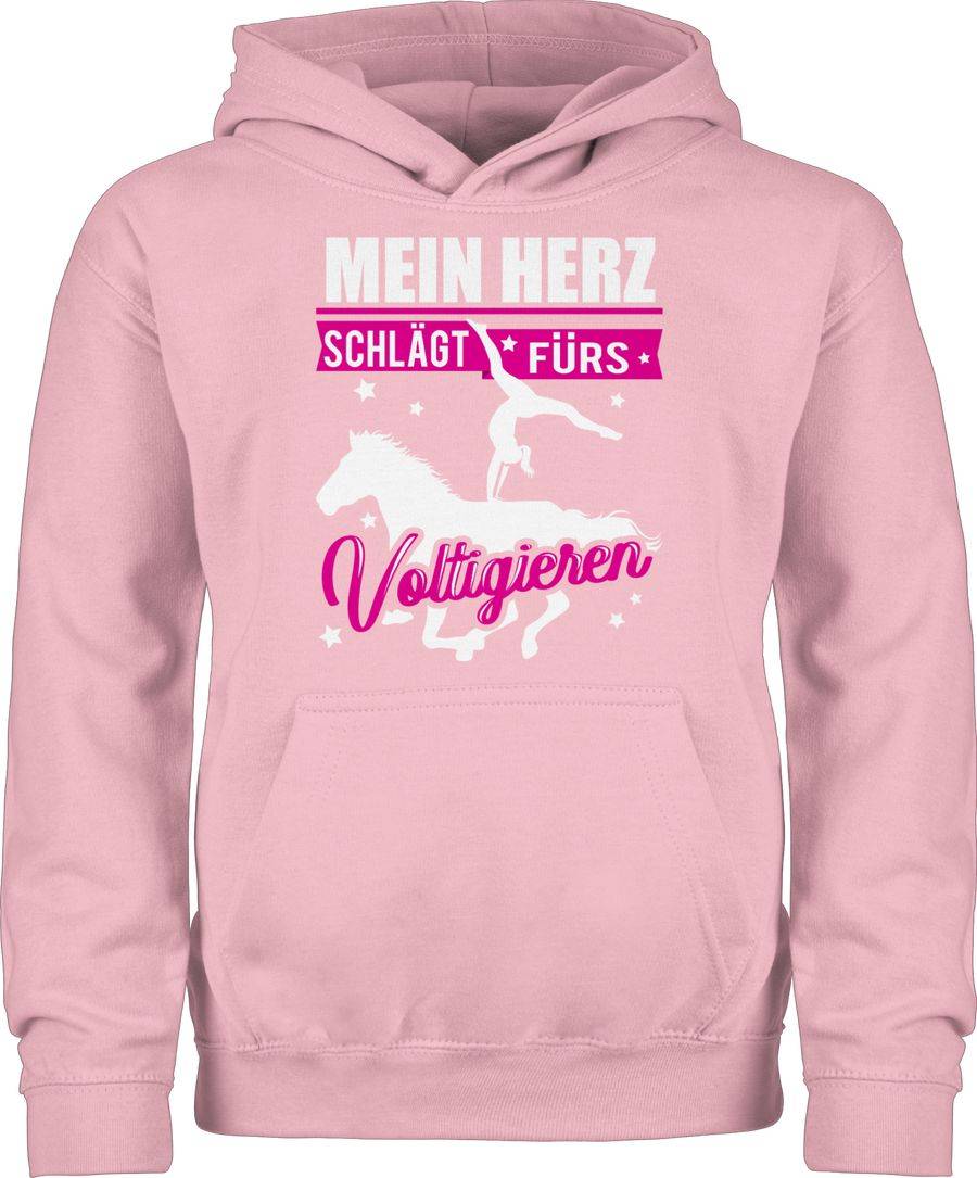 Shirtracer Mein Herz schlägt fürs Voltigieren - weiß/fuchsia: Tshirt Gym Bag Shirtracer