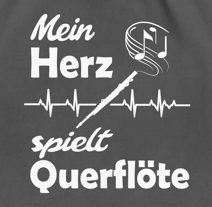 Shirtracer Mein Herz Spielt Querflöte Herzschlag Shirts & Mehr Shirtracer