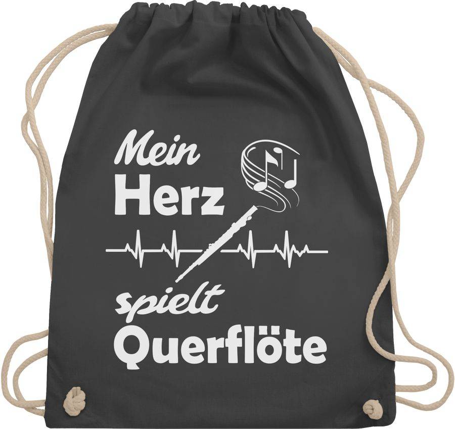Shirtracer Mein Herz spielt Querflöte Herzschlag Shirts & Mehr Shirtracer