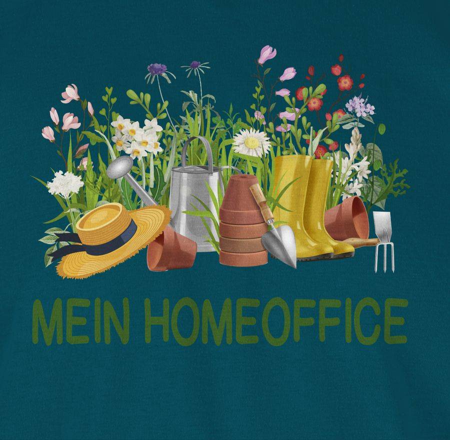 Shirtracer Mein Homeoffice Im Garten Grün: Tshirt Turnbeutel Shirtracer