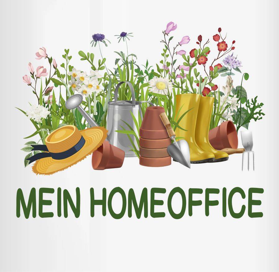 Shirtracer Mein Homeoffice Im Garten Grün: Tshirt Turnbeutel Shirtracer