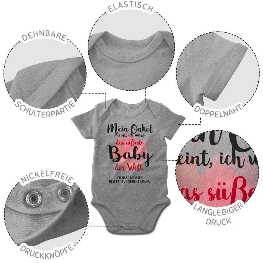 Shirtracer Mein Onkel Meint, Ich Wäre Das Süßeste Baby Der Welt. Shirts & Mehr Shirtracer