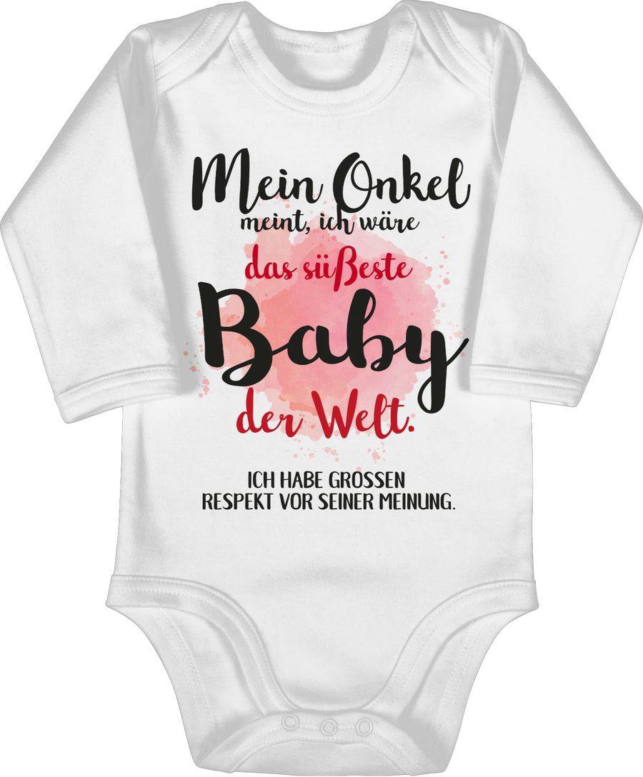 Shirtracer Mein Onkel meint, ich wäre das süßeste Baby der Welt. Shirts & Mehr Shirtracer