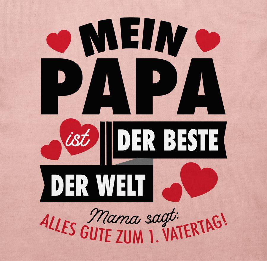 Shirtracer Mein Papa Ist Der Beste Der Welt - Schwarz: Tshirt Turnbeutel Shirtracer