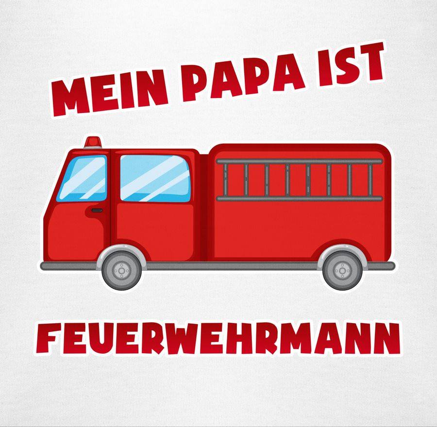 Shirtracer Mein Papa Ist Feuerwehrmann: Tshirt Turnbeutel Shirtracer