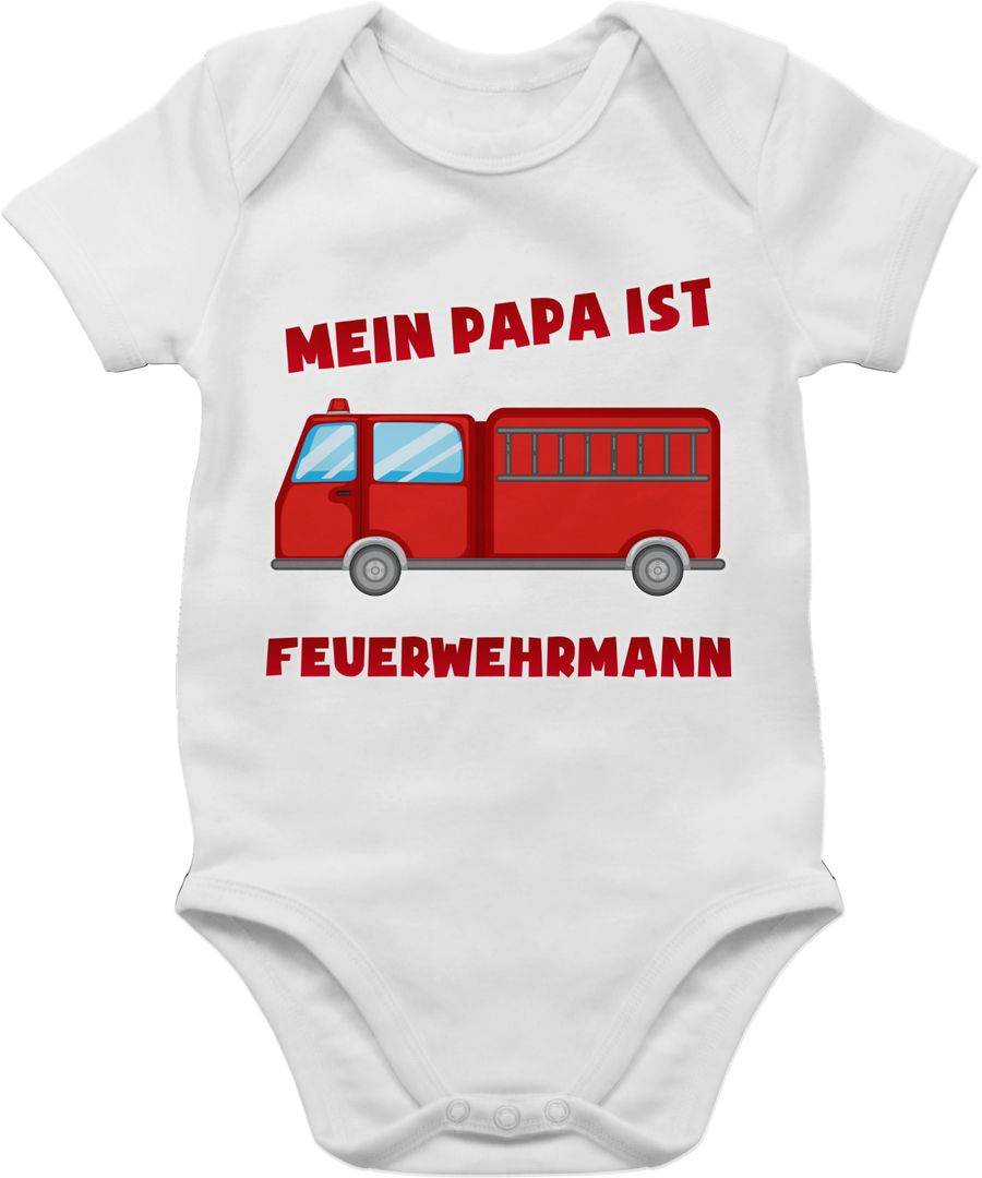 Shirtracer Mein Papa ist Feuerwehrmann: Tshirt Turnbeutel Shirtracer