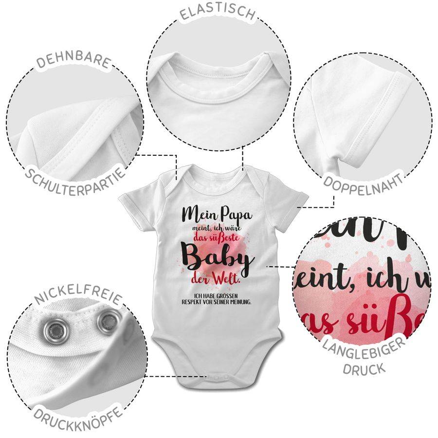 Shirtracer Mein Papa Meint, Ich Wäre Das Süßeste Baby Der Welt. Shirts & Mehr Shirtracer