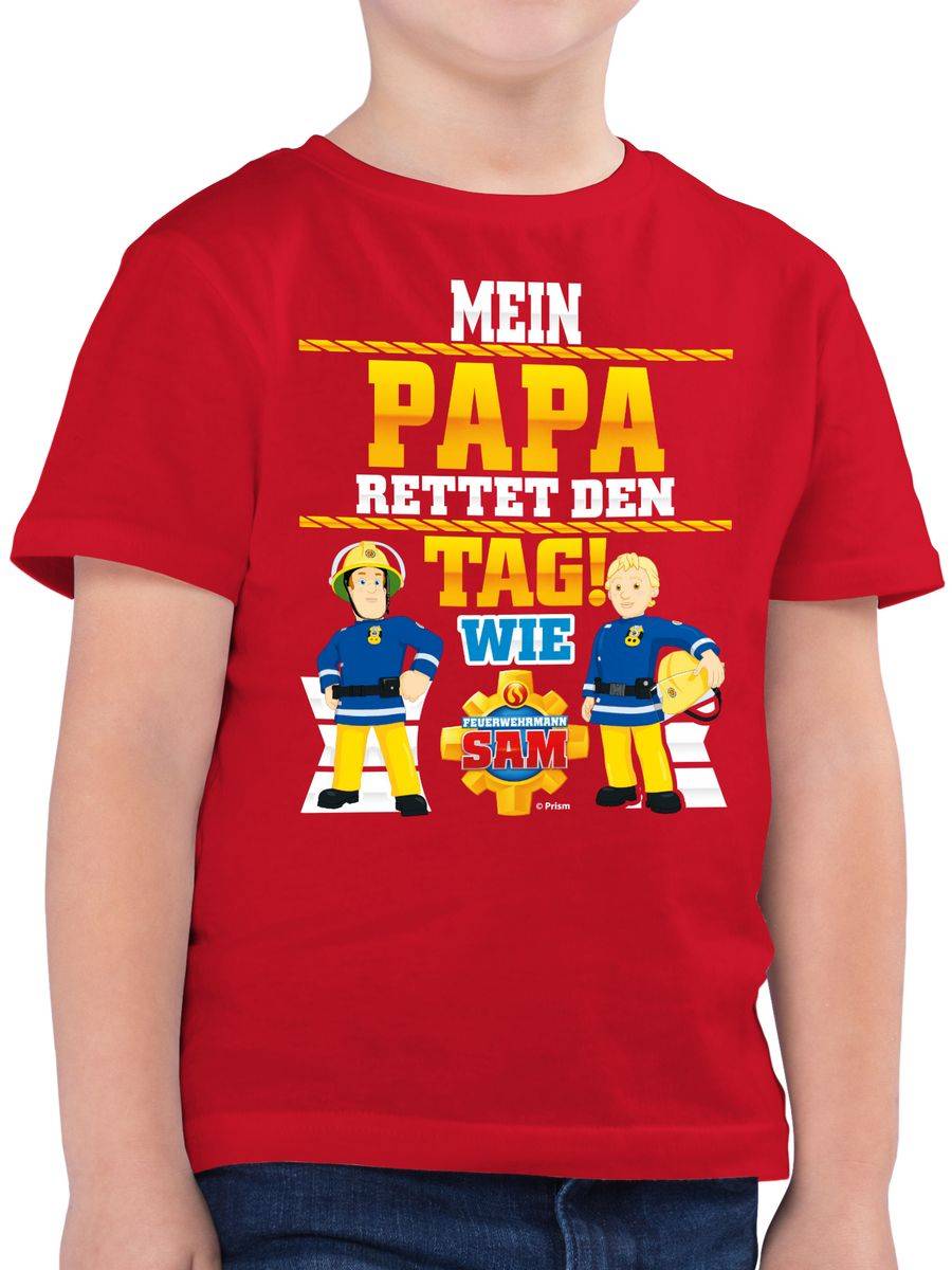 Shirtracer Mein Papa rettet den Tag wie Sam & Penny: Tshirt Turnbeutel Shirtracer