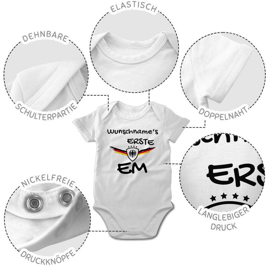 Shirtracer Meine Erste EM Germany Mit Name Meine Erste Europameisterschaft Deutschland Shirtracer