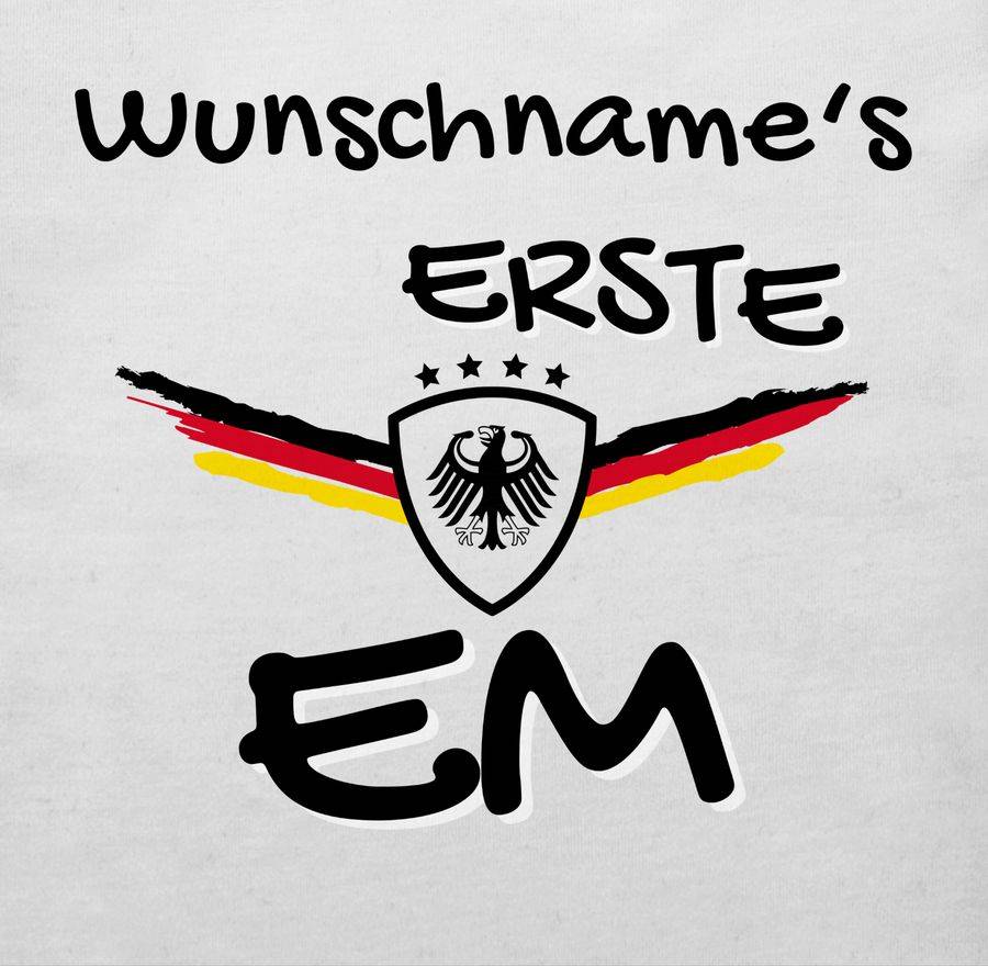 Shirtracer Meine Erste EM Germany Mit Name Meine Erste Europameisterschaft Deutschland Shirtracer