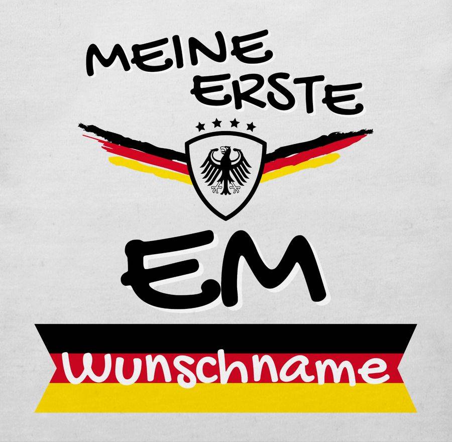 Shirtracer Meine Erste Europameisterschaft Deutschland Personalisiertes EM Baby Geschenk Germany Meine Erste EM Shirtracer