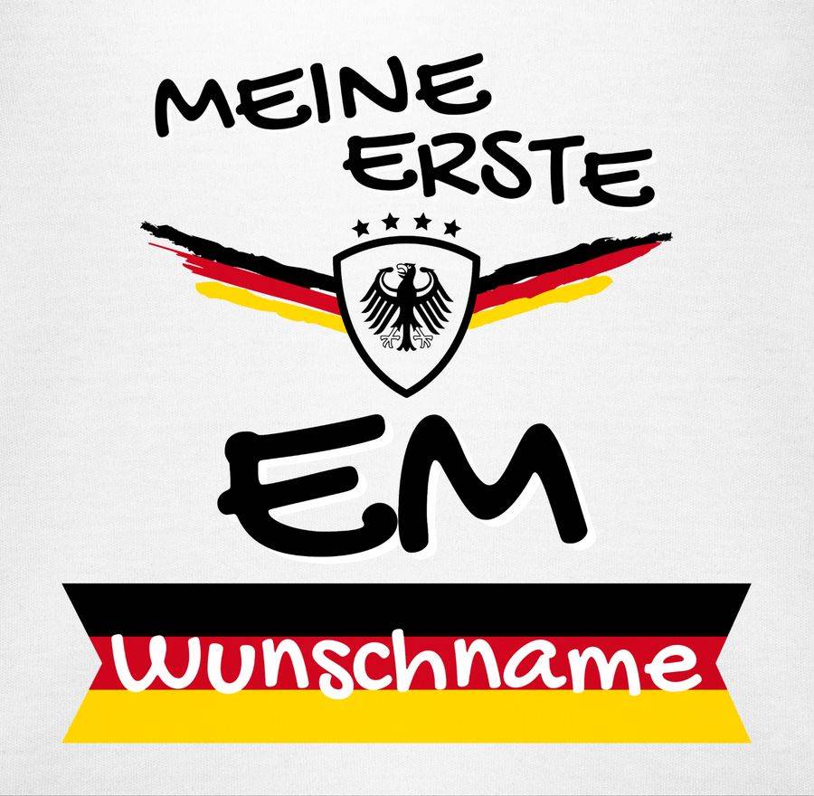 Shirtracer Meine Erste Europameisterschaft Deutschland Personalisiertes EM Baby Geschenk Germany Meine Erste EM Shirtracer