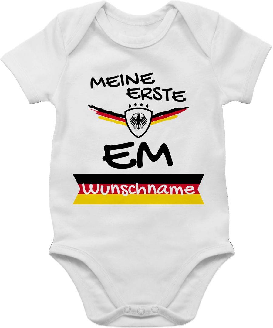 Shirtracer Meine Erste Europameisterschaft Deutschland Personalisiertes EM Baby Geschenk Germany Meine Erste EM Shirtracer