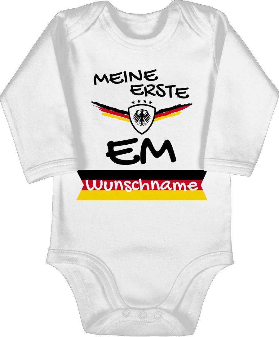 Shirtracer Meine Erste Europameisterschaft Deutschland Personalisiertes EM Baby Geschenk Germany Meine Erste EM Shirtracer