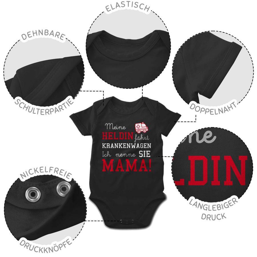 Shirtracer Meine Heldin Fährt Krankenwagen Mama Shirts & Mehr Shirtracer