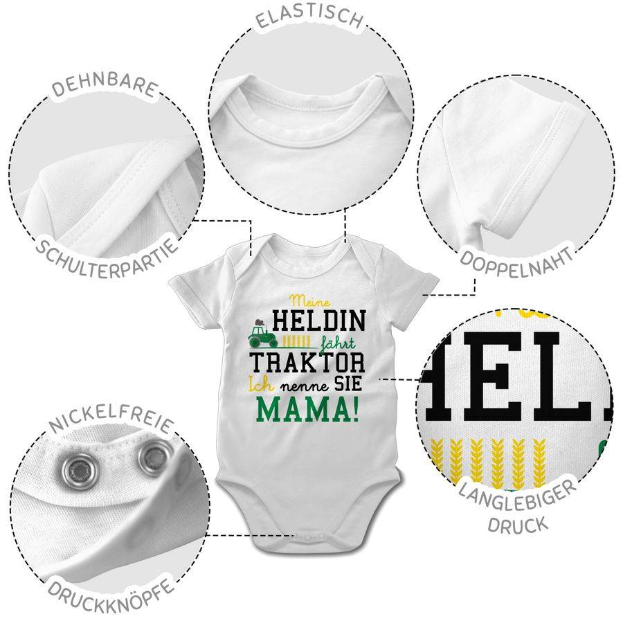 Shirtracer Meine Heldin Fährt Traktor Mama Shirts & Mehr Shirtracer