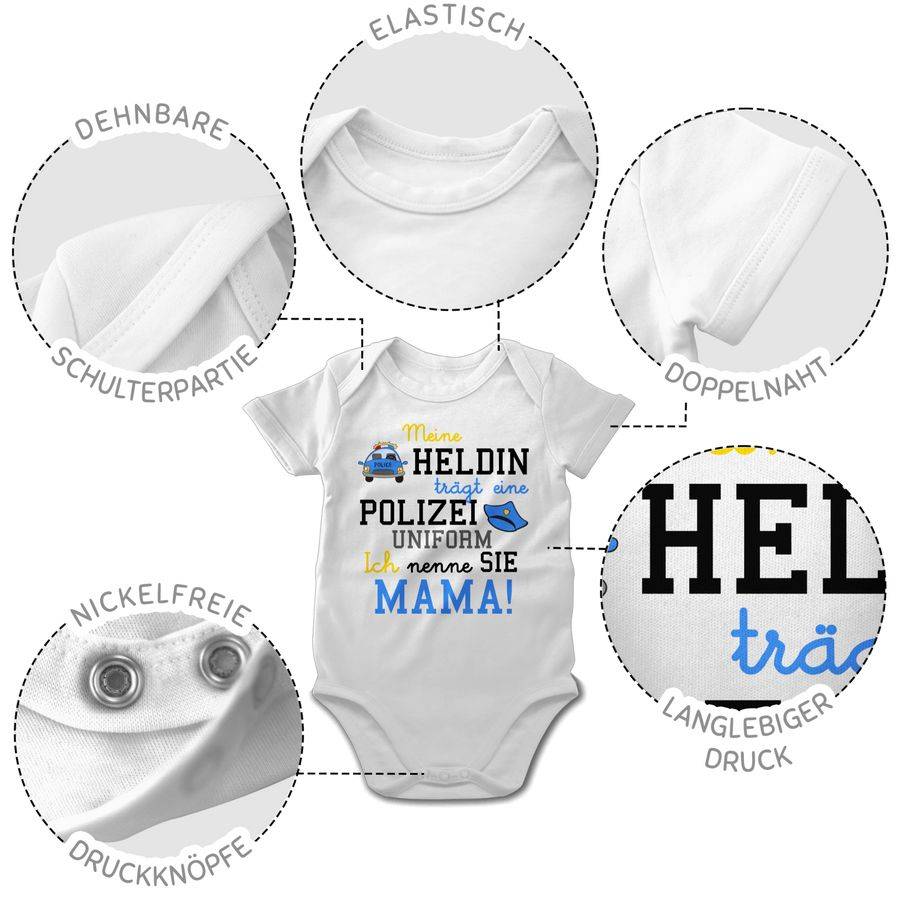 Shirtracer Meine Heldin Trägt Eine Polizei Uniform Mama: Tshirt Rucksack Shirtracer