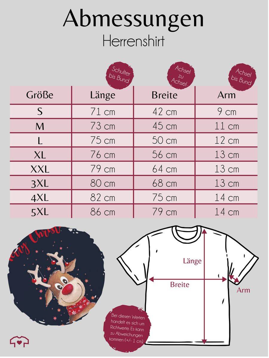 Shirtracer Merry Christmas Rentier Mit Sternen Aquarell Shirts & Mehr Shirtracer