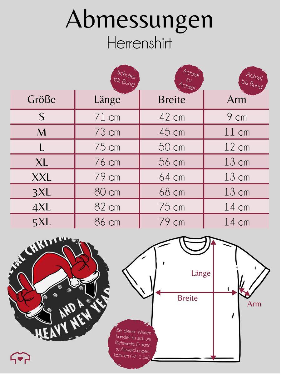 Shirtracer Metal Christmas And A Heavy New Year - Weiß: Tshirt Turnbeutel Shirtracer