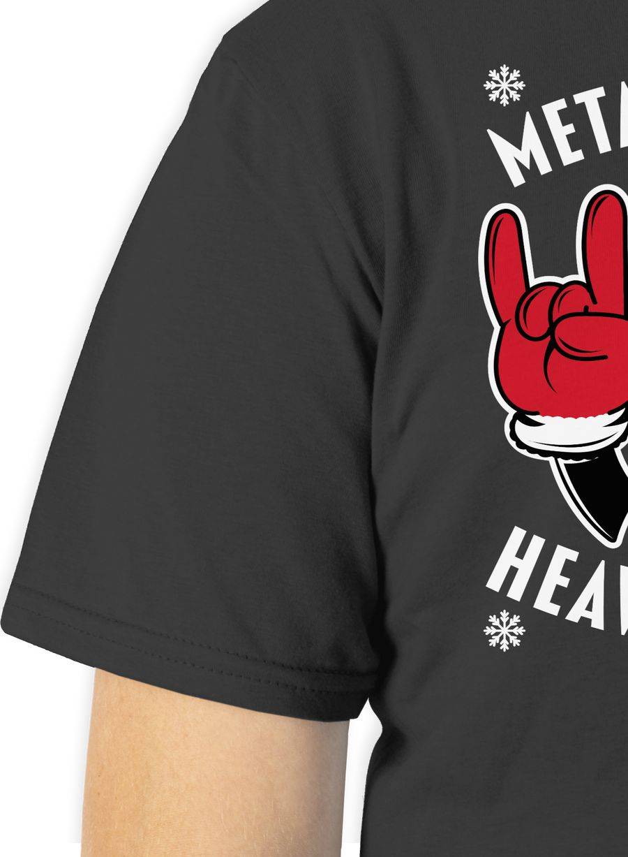 Shirtracer Metal Christmas And A Heavy New Year - Weiß: Tshirt Turnbeutel Shirtracer