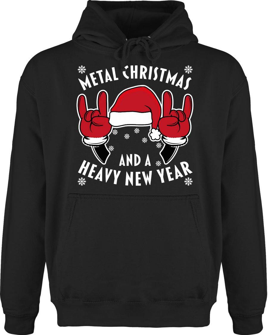 Shirtracer Metal Christmas and a Heavy New Year - weiß: Tshirt Turnbeutel Shirtracer