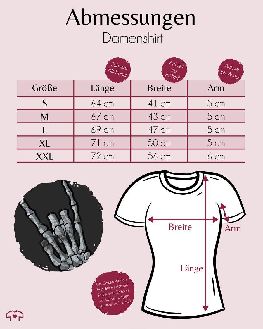 Shirtracer Metal Horns Skelett Hand: T-Shirt Turnbeutel Shirtracer