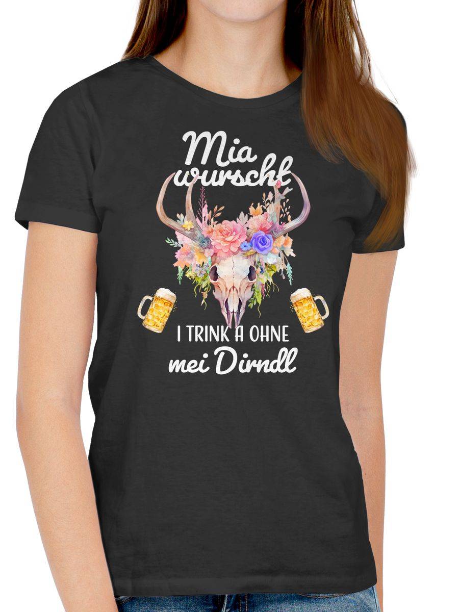 Shirtracer Mia Wurscht I Trink A Ohne Mei Dirndl Shirts & Mehr Shirtracer