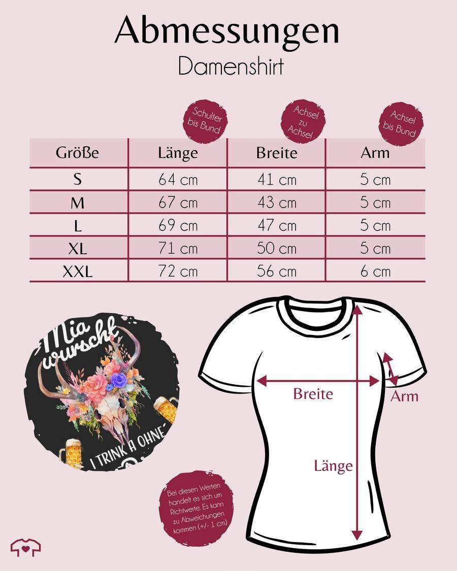 Shirtracer Mia Wurscht I Trink A Ohne Mei Dirndl Shirts & Mehr Shirtracer