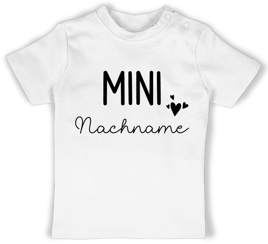 Shirtracer Mini Nachname Schwangerschaft verkünden Geschenk Geburt Baby: Tshirt Gym Bag Shirtracer