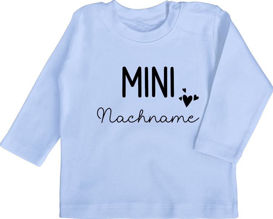 Shirtracer Mini Nachname Schwangerschaft verkünden Geschenk Geburt Baby: Tshirt Gym Bag Shirtracer