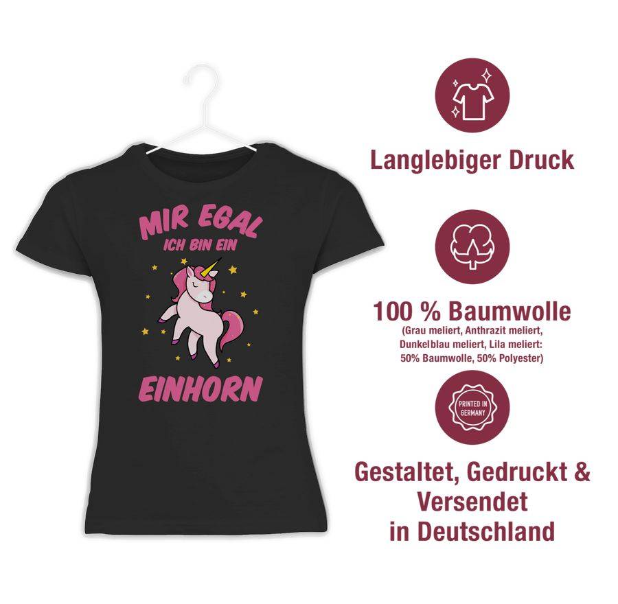 Shirtracer Mir Egal Ich Bin Ein Einhorn: Tshirt Rucksack Shirtracer