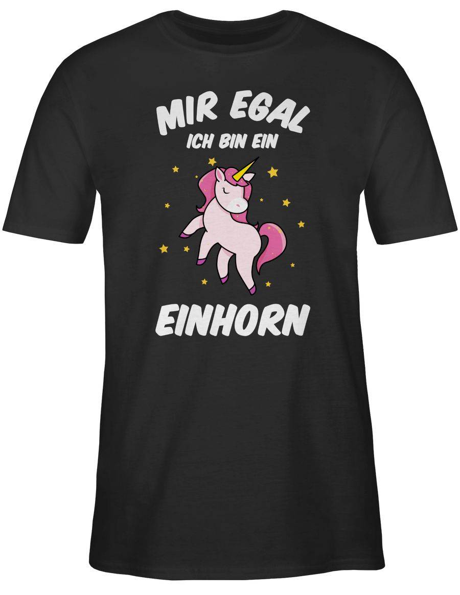 Shirtracer Mir egal ich bin ein Einhorn - weiß: T-Shirt Turnbeutel Shirtracer