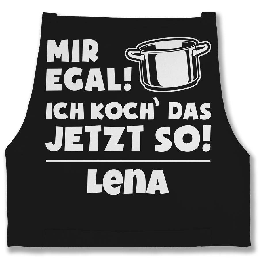 Shirtracer Mir egal ich koch das jetzt so - mit Name: T-Shirt Turnbeutel Shirtracer
