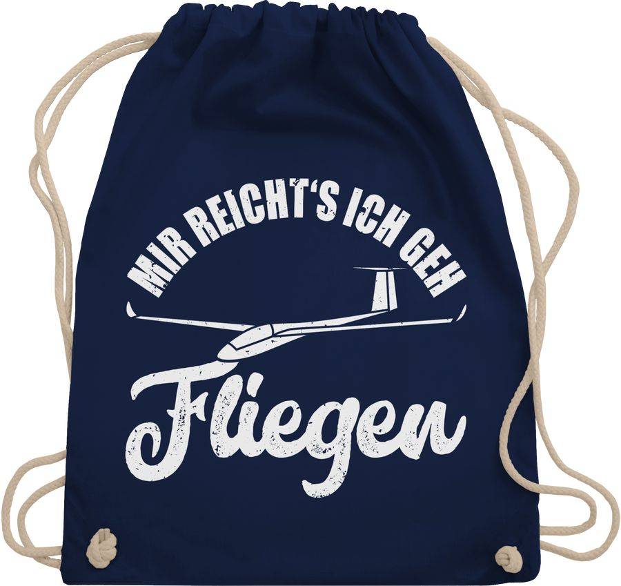 Shirtracer Mir reicht's ich geh fliegen - weiß: T-Shirt Turnbeutel Shirtracer