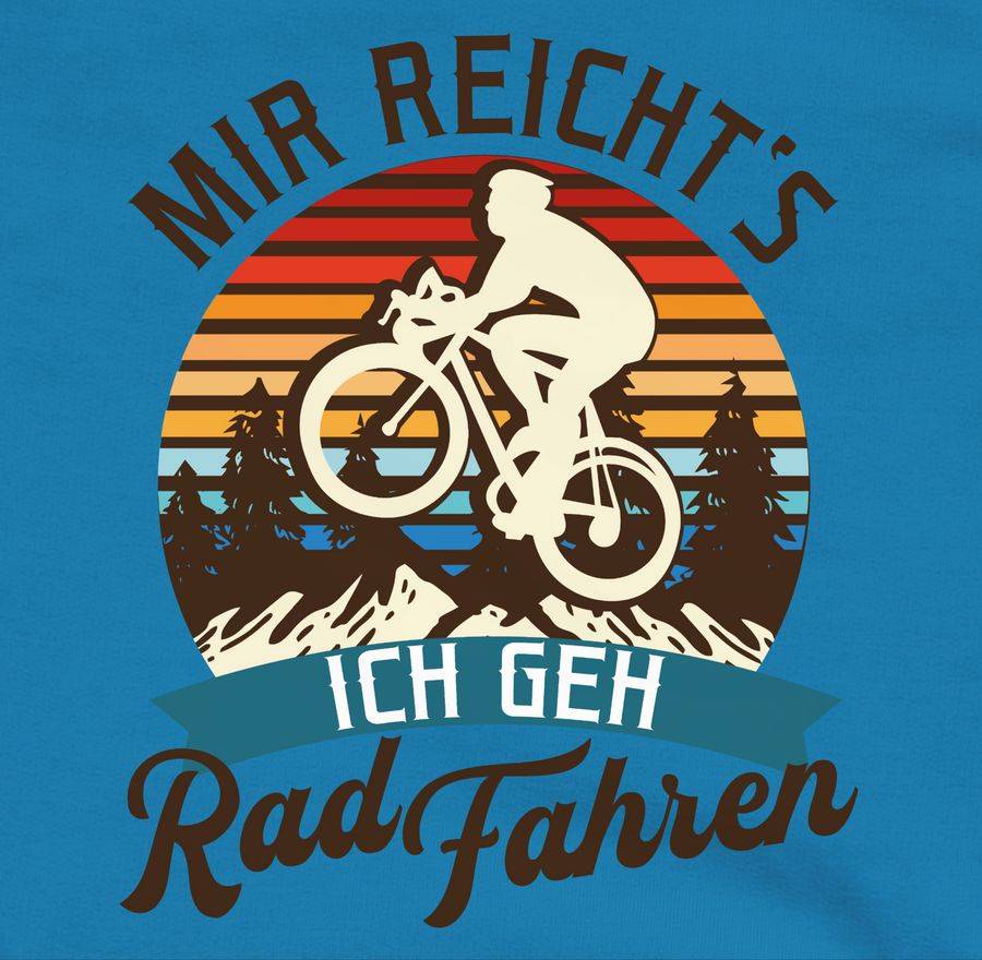 Shirtracer Mir Reicht's Ich Geh Rad Fahren - Vintage - Braun: T-Shirt Rucksack Shirtracer