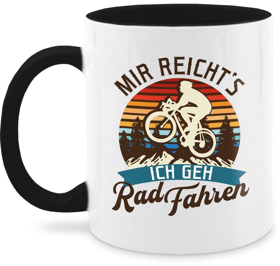 Shirtracer Mir reicht's ich geh Rad fahren - Vintage - braun: T-Shirt Rucksack Shirtracer